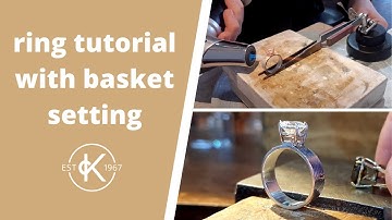 How To Make A Ring With A Pre-Made Basket Setting | 12 Months Of Metal