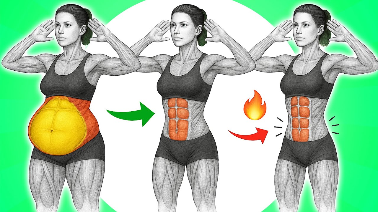 30-минутная тренировка пресса стоя для женщин | Быстрое сжигание жира на животе и лучшие упражнен...