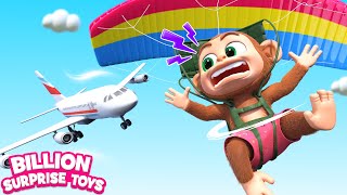 Monkey and friends Beach rides - A funny Day by BillionSurpriseToys  - Nursery Rhymes & Cartoons 561,299 views 4 months ago 2 minutes, 35 seconds