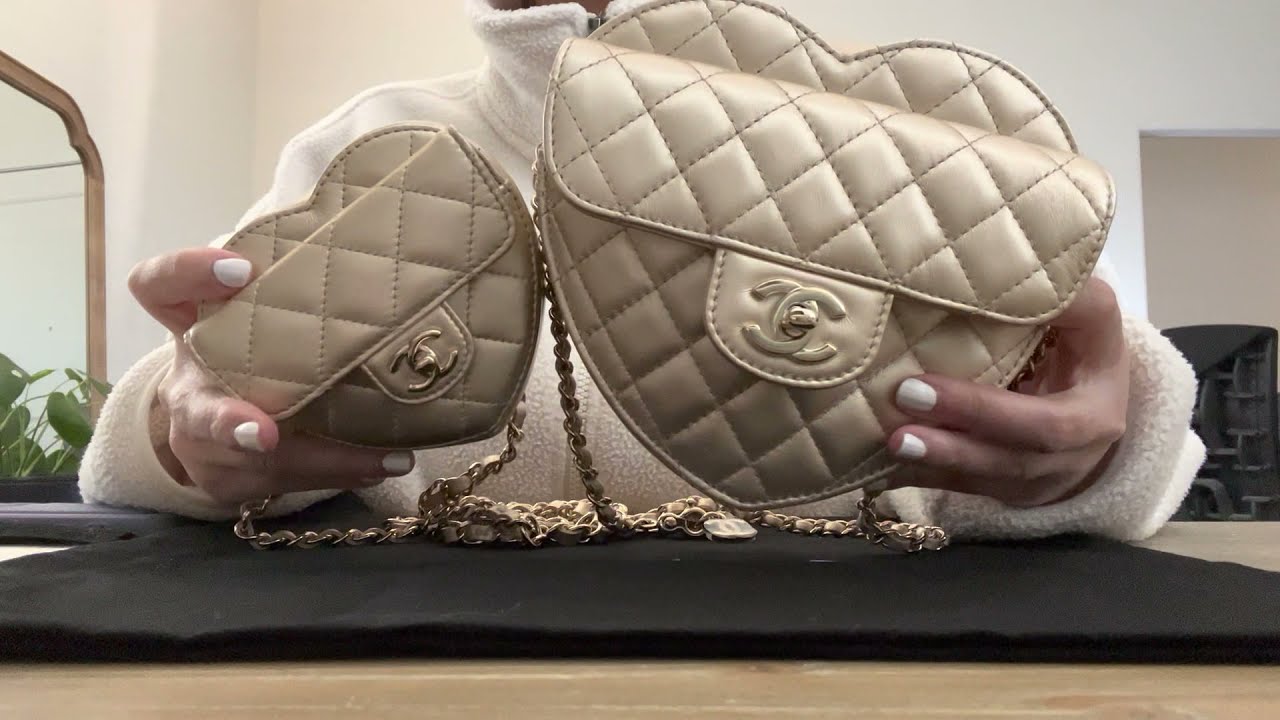 HUGE CHANEL BAG COLLECTION - 22 CHANEL BAGS (+ Try On Mod Shots) All 3 Chanel  Heart Bag Sizes & More 