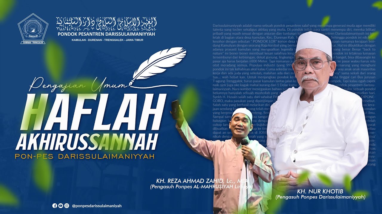 🔴 LIVE - HAFLAH AKHIRUSSANAH PON - PES DARISSULAIMANIYYAH