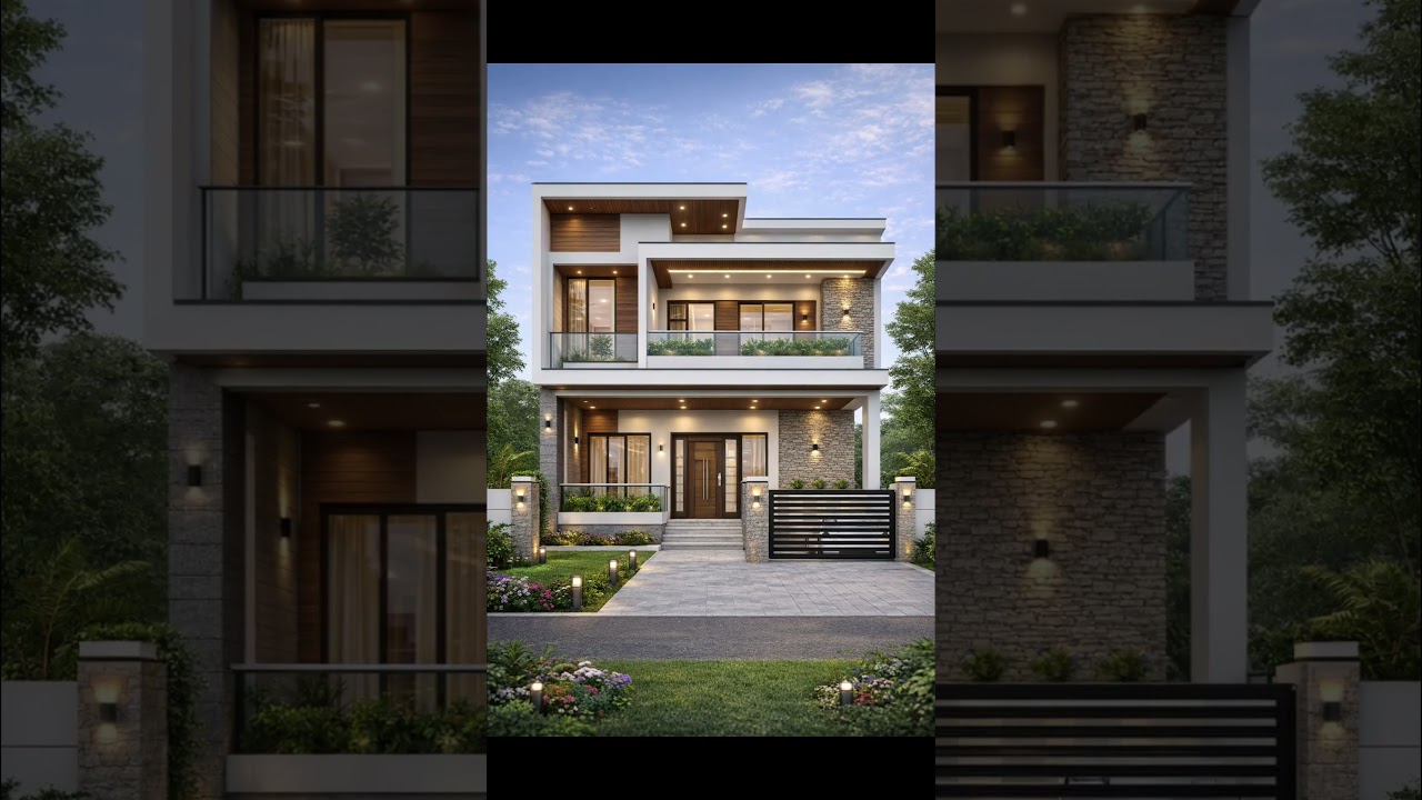 40 X 36 4bhk modern house plan 