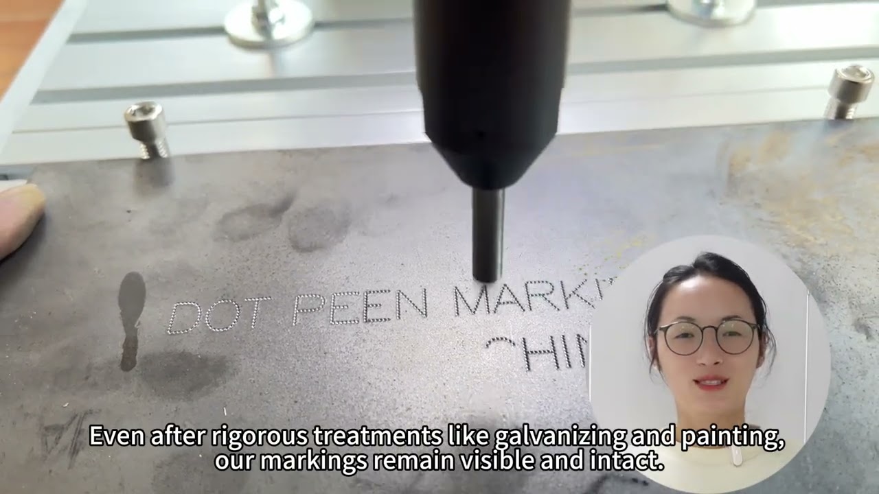 HeatSign DE01: Deep Dot Peen Marking on Carbon Steel – Permanent Marks Even After  Painting