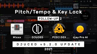 Pitch & Key Lock comparison 2021 #2 (Mixxx, DJUCED v5.2.0 update, PCDJ DEX, djay Pro AI) screenshot 4