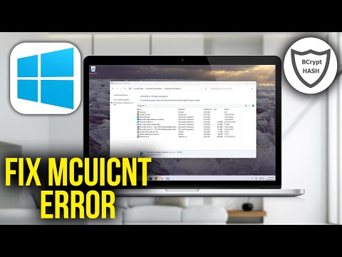 How To Fix MCUICNT EXE ERROR  - The Procedure Entry Point BCryptHash Could Not Be Located