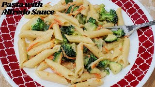Pasta with Alfredo Sauce | Easy pasta for Kid's lunch box and parties