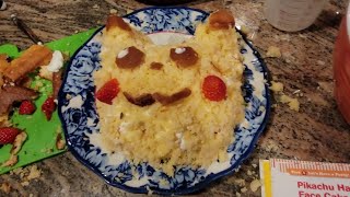 Baking a Pikachu Cake from The Official Pokemon Cookbook! - Content Free Time