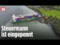 Norwegen: Containerschiff rammt in Garten