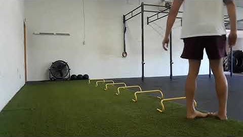 Reactive hurdle hops : forward + lateral