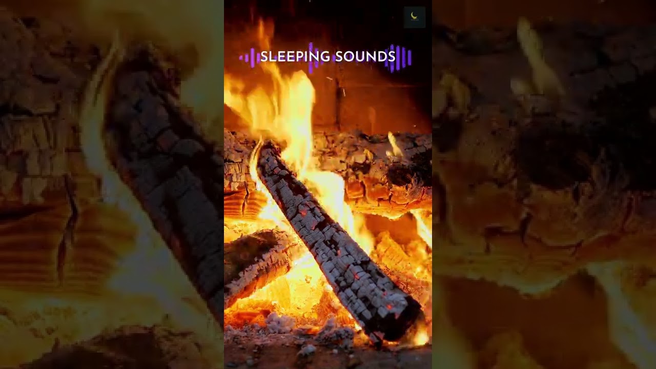 Sleeping Sounds 🌙 short fireplace sound + Zen meditation practicing [extra]