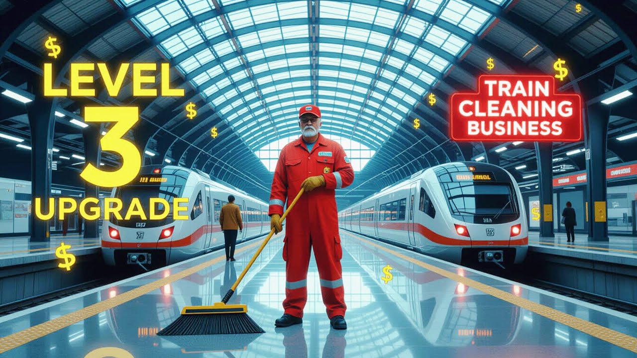 Station Level 3 Upgrade 🚉 | Train Cleaning Business Start 🔥 | Hindi Gameplay | Train Station Project
