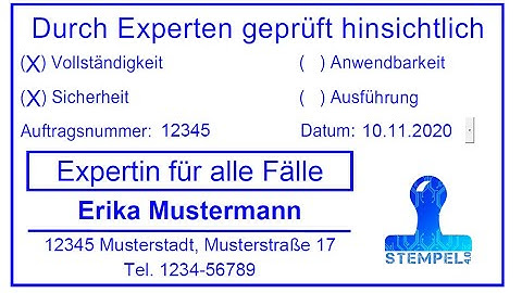 Dynamischer Stempel / Dynamic stamp - Use case #3 - Expertenstempel