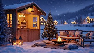Christmas Forest Firepit & Soft Snow With Smooth Pianon Relaxing Music For Sleeping & Relaxing screenshot 2