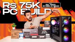 Rs 75,000 Gaming And Editing Pc Build Ryzen 5 5600 And Rx 7600