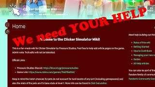 I MADE A good CLICKER SIMULATOR WIKI