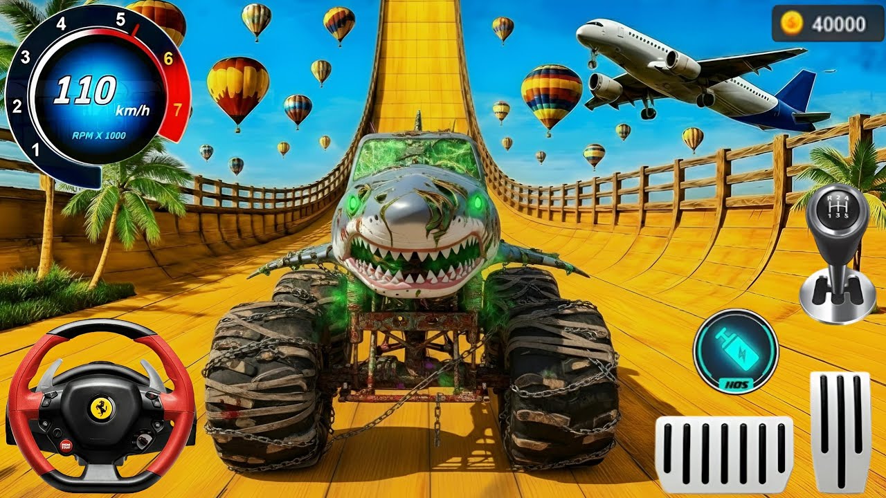 🚨 MONSTER TRUCK MEGA RAMP EXTREME | INSANE MAX-SPEED STUNT RUN@MonsterTruckStunts