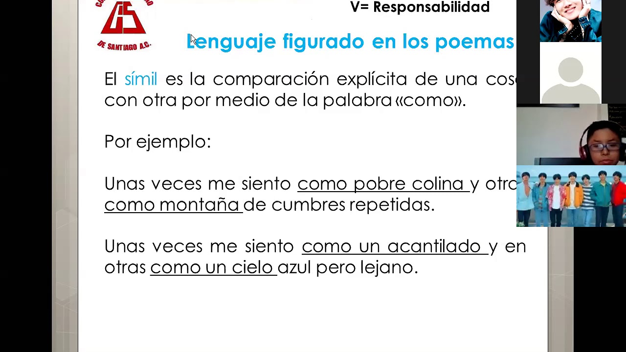 Clase Español - Lenguaje figurado en los poemas - YouTube