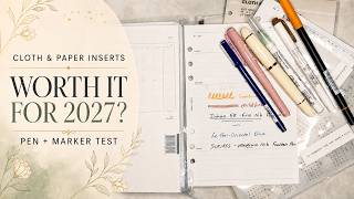 Are Cloth & Paper Inserts Worth It | 2027 Planner Inserts + Pen Test