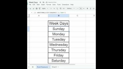 📆 Want weekdays in seconds? #shorts #trending #viralvideo #excel #tips #tricks #youtubeshorts