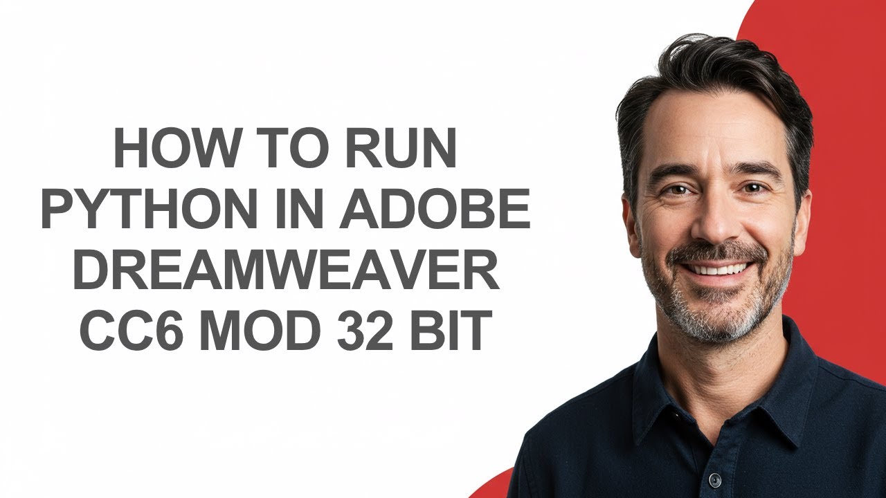 How to Run Python In Adobe Dreamweaver Cc6 Mod 32 Bit - KevinHowTo ...