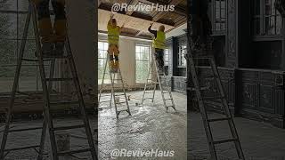 This Kitchen Went From Bare Concrete to Luxury in Seconds 🤯#shorts #ai #epoxy #homedecor #satisfying