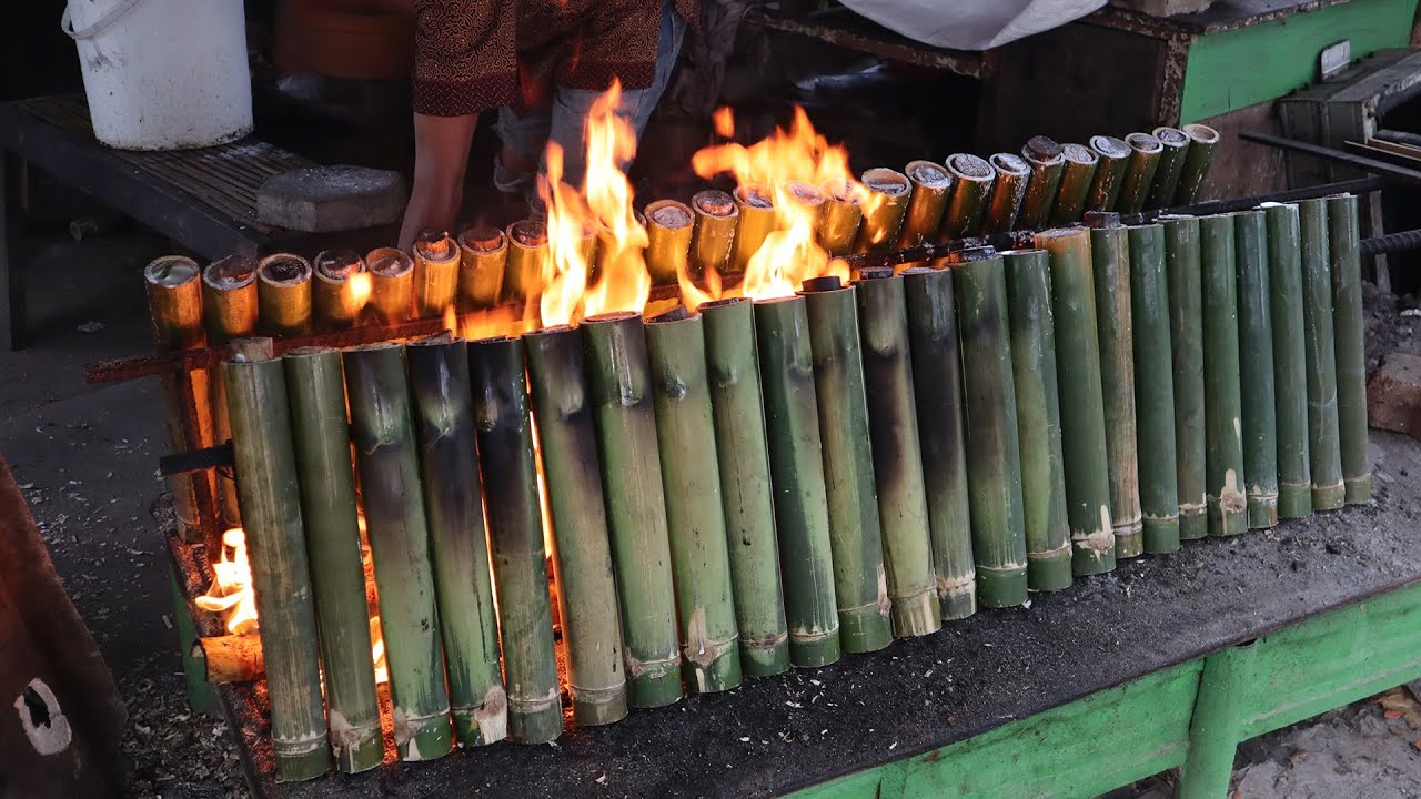 LAMMANG TURIKALE KHAS GOWA | LEMANG BAMBU, KULINER TRADISIONAL BERAS KETAN LEGIT DI BUNGKUS BAMBU