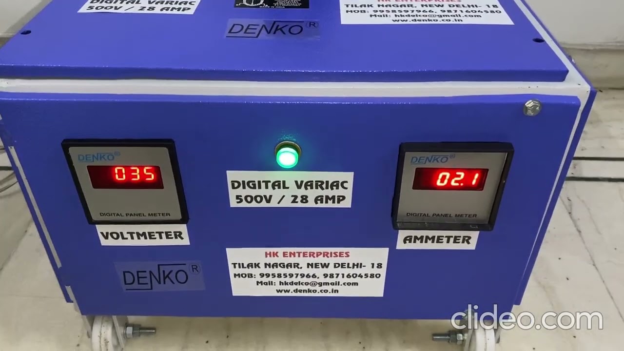 Variable Auto Transformer / Variac/ Dimmerstat 500V / 28A by DENKO