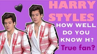 RANDOM HARRY STYLES QUIZ - ARE YOU A TRUE FAN? | Handsome Styles