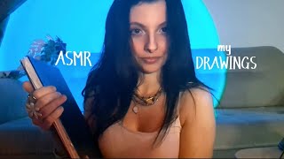 ASMR My Drawings ( as a non professional artist lol) 