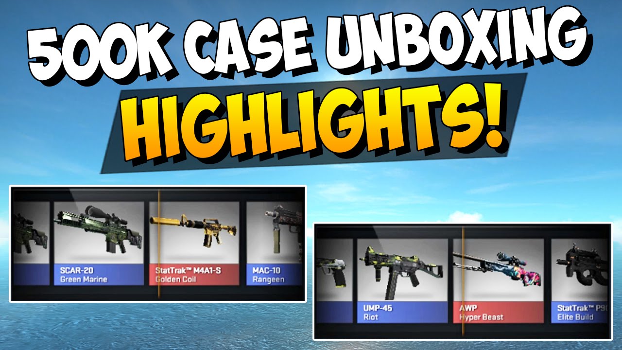 CS:GO - 500 Case Unboxing Highlights! - YouTube