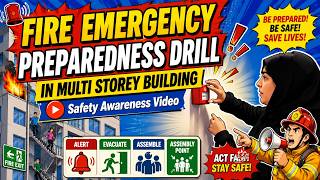 ✍️FIRE EMERGENCY MOCK DRILL IN MULTISTOREY BUILDING 🔥| 🗣️SAFETY AWARENESS VIDEO🚯|🎦SAFETY SAVES💫