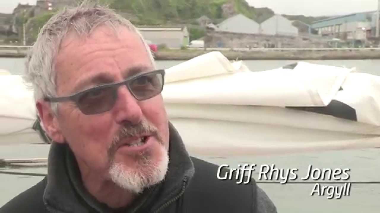 ⁣TV star Griff Rhys Jones skippering his classic yacht Argyll in the Rolex Fastnet Race 2015