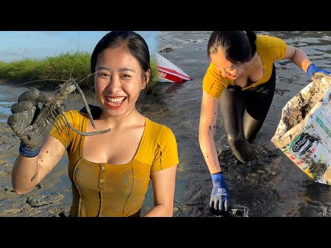 Video Bắt Tôm Càng Xanh Nằm Đầy Đồng Quá Đã | Cẩm Vân CGMT... - youtube