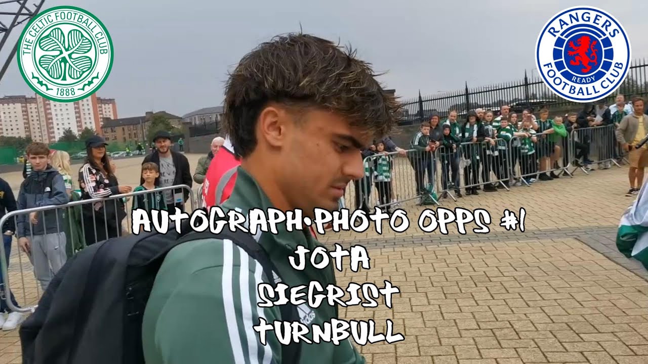 Autograph/Photo Opps 1 - Jota, Siegrist, Turnbull - Celtic 4 - Rangers 0 - 03 September 2022