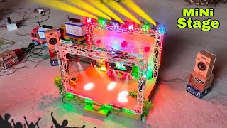 Mini stage science project How to make mini stage || Melodi stage mini box and light sharpy light