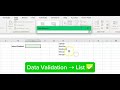🎯 Excel Dropdown Menu Hack | Smarter Data Entry!