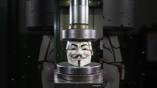 😱 Hydraulic Press vs Vendetta Mask! #hydraulicpress #pressmachine #Crushing #vendetta
