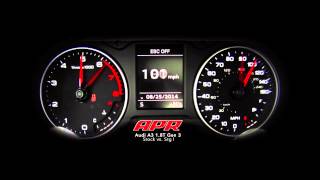 A3 1.8T Gen 3 Gauge Comparison - Stock vs. Stg I