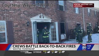 Wayne Twp. firefighters battle back to back fires