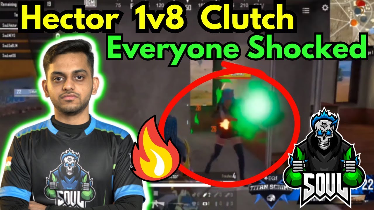 Soul Hector 1v8 Clutch Everyone Shocked 😱💥