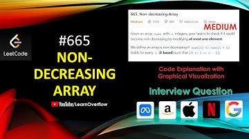 Non-decreasing Array | LeetCode 665 | Graphical Visualization | With Live Coding | Learn Overflow