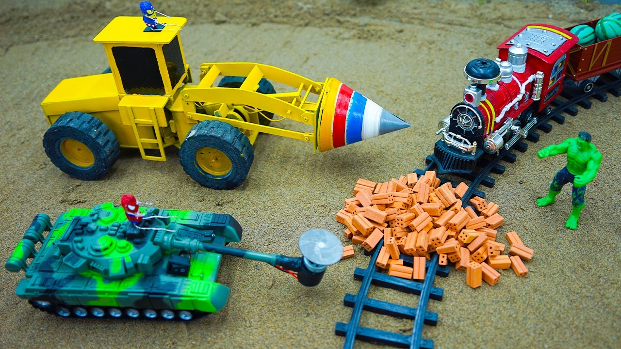 Diy tractor mini Bulldozer to making concrete road | Construction Vehicles, Road Roller #21