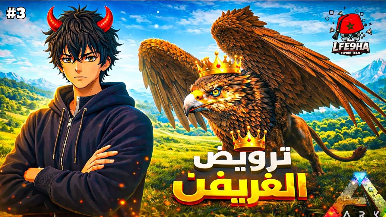 ارك موبايل ترويض الغريفن اقوى ديناصور طائر في سيرفر😱🔥3#ARK LFE9HA