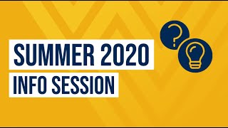 Summer 2020 | Info Session on summer 2020 online English courses