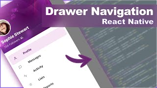 Slide In Drawer Navigation in React Native screenshot 3