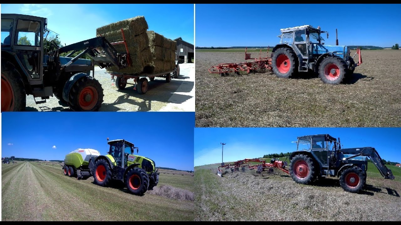 Gewaltige Eicher Power beim Heu machen!!