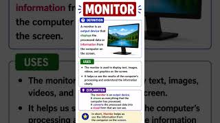 What is Monitor? | Computer Basics | #Shorts
