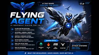 FlyingAgent for Unity — Make Ground AI Fly, Land, Detect &amp; React