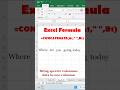 Excel Formula Concatenate