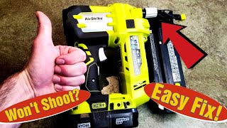 Ryobi P320 Brad Nailer Won't Shoot Nails - Easy DIY Fix [Condensed Step-by-Step]